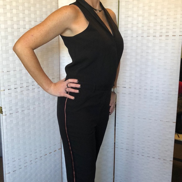 Armani Exchange tuxedo jumpsuit NWT Sz 6 - Picture 1 of 8